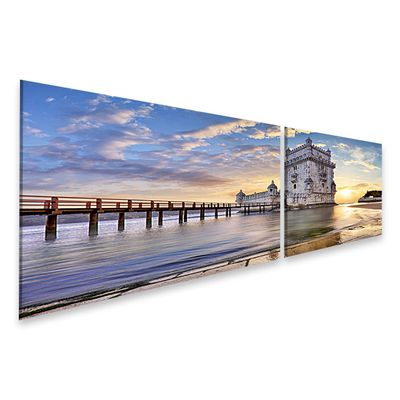 islandburner Lisbon Belém Tower Tagus River Portugal Canvas Wall Art