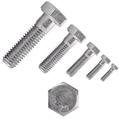 irsa24 10 x Hex Bolts with Shank DIN 931 Stainless Steel A2-70 M10 x 320