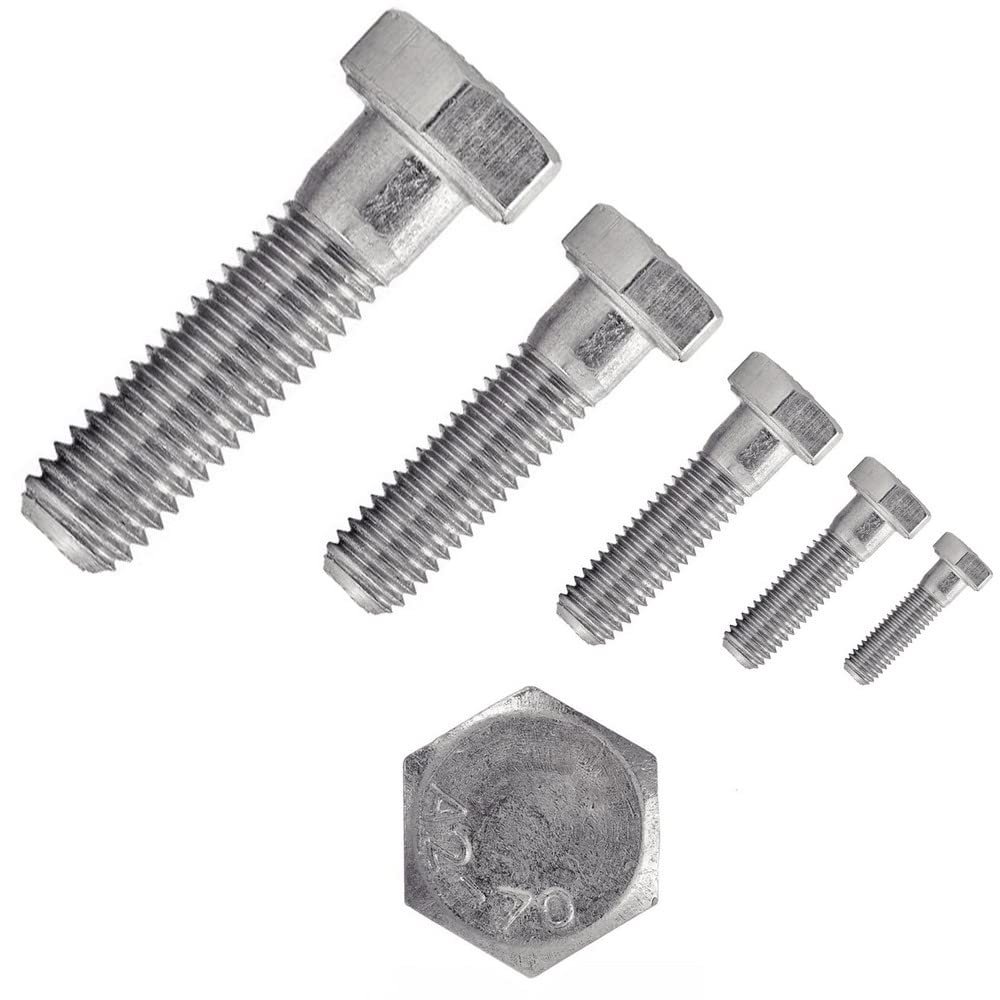irsa24 10 x Hex Bolts with Shank DIN 931 Stainless Steel A2-70 M10 x 320