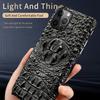 CEKGDB Protective Case for iPhone 14 Pro Max, Classic Crocodile Pattern, Genuine Leather, Slim, Shock-Resistant, Camera Protection, Black view 3
