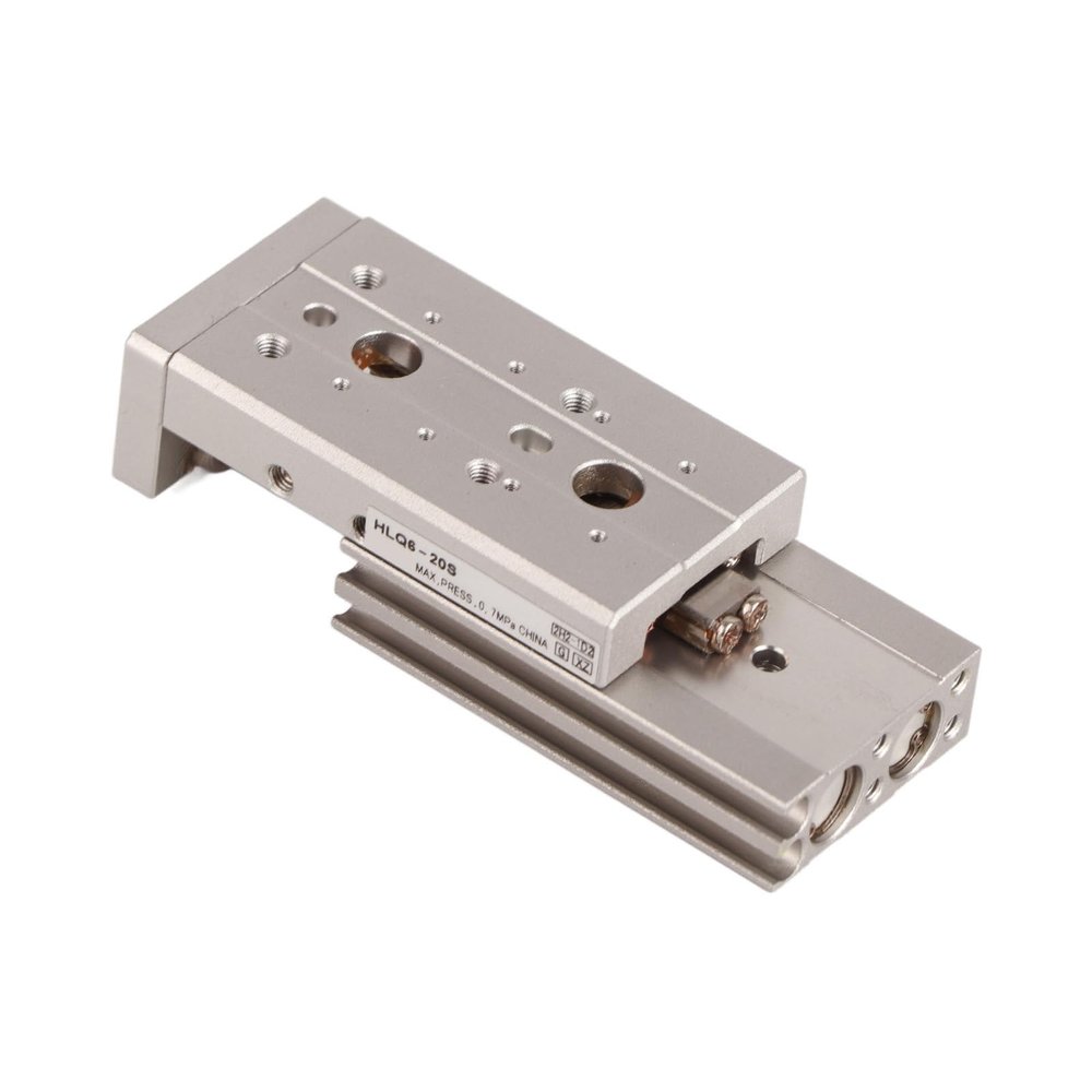 Finger Pneumatic Cylinder, M5 x 0.8, High-Precision Dual-Guide-Rail Pneumatic Parallel Gripper for Clothes Dryer Pneumatic Equipment (HLQ6-20S)
