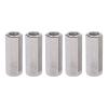 5-Pack Silver M12 Hex Coupling Nuts, 304 Stainless Steel view 1