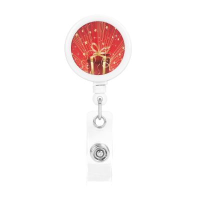 Christmas Gifts Retractable ID Badge Holder with Crocodile Clip