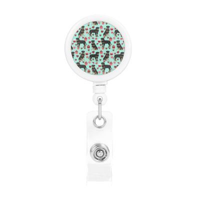 Rottweiler Valentine's Dog Love Retractable Badge Holder with ID Clip