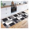 Siunwdiy Hallway Runner Rug 120 x 170 cm, Non-Slip, Washable, Gray and Black view 2