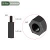 YOKIVE 50-Piece M3 Nylon Standoff Screws for Motherboards, Black, 12 mm + 6 mm view 2