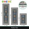 HEBE Boho Kitchen Rug Set, 3-Piece, with Runner, Vintage, Non-Slip, Washable view 3