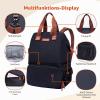 ZATOGOO 20L Insulated Cooler Backpack with Two Compartments, Leakproof Lunch Bag for Camping and Hiking - Black view 2