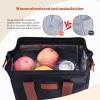 ZATOGOO 20L Insulated Cooler Backpack with Two Compartments, Leakproof Lunch Bag for Camping and Hiking - Black view 3
