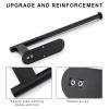 Honmein Upgrade Paper Towel Holder, SUS304 Stainless Steel, Under-Cabinet, Bendable, Adhesive or Drill Mount (2 Black) view 2