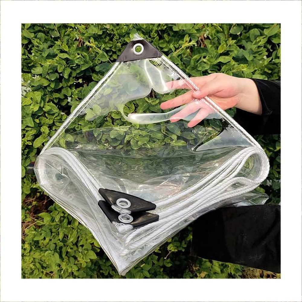 Waterproof Transparent PVC Tarp, 0.5 mm, 1.4 x 2.5 m