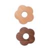 2-Piece Heat-Resistant Wooden Flower Coasters view 1