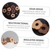 2-Piece Heat-Resistant Wooden Flower Coasters view 4