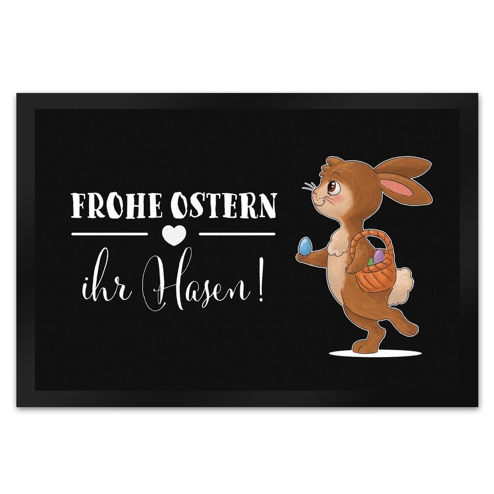 speecheese XL Doormat, 40 x 60 cm, Happy Easter, Bunnies