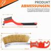 4-Piece Hand Wire Brush Set with Stainless Steel and Brass Brushes view 3