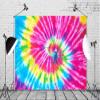 BELECO 6 x 3 m Tie-Dye Fabric Photography Backdrop, Colorful Rainbow, Birthday, Watercolor, Spiral, 1960s Hippie Theme view 2
