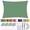 Ziligengsheng Rectangular Sun Shade Sail 4.5 x 5.5 m, Waterproof, Dark Green view 1