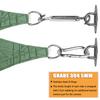 Ziligengsheng Rectangular Sun Shade Sail 4.5 x 5.5 m, Waterproof, Dark Green view 4