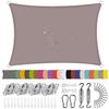 Ziligengsheng Rectangular Sun Shade Sail 2 x 6 m, Waterproof, Khaki view 1
