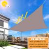 Ziligengsheng Rectangular Sun Shade Sail 2 x 6 m, Waterproof, Khaki view 2