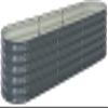 KOIECETA Gray Steel Raised Garden Bed 320 x 80 x 44 cm view 1