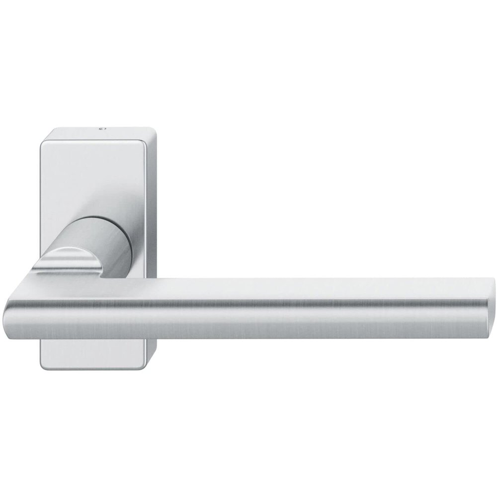 FSB Frame Door Lever Handle 09 1035, Return Spring B, Square Rose, Satin Stainless Steel