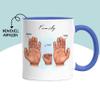 Kiddle-Design Mother Father Child Blue Personalized Mug – Family Gift for 1 Child view 2