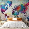 decomonkey Premium World Map Photo Wallpaper, 150 x 105 cm, Colorful Map Design view 3
