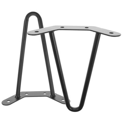 Angoily Black Iron Hairpin Table Legs, 2 Pieces, 20 cm