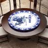 FREAZE Round Serving Platter, Rotating Lazy Susan Tray, Tempered Glass with Bearing, 100 cm/40 in, Decorative Pattern D view 1