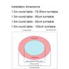 FREAZE Round Serving Platter, Rotating Lazy Susan Tray, Tempered Glass with Bearing, 100 cm/40 in, Decorative Pattern D view 3