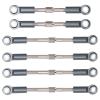 RC Tie Rod Set, Metal Steering Servo Linkage for 1/14 RC Cars (Titanium) view 3