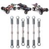 RC Tie Rod Set, Metal Steering Servo Linkage for 1/14 RC Cars (Titanium) view 4