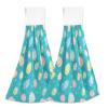 2-Pack Kitchen Towels with Hook-and-Loop Hanging Strap, Easter Egg Design, 35.6 x 46.2 cm view 1
