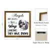 Luckluccy Framed Wooden Sign with "Angels Don't Always Have Wings, Sometimes They Have Paws" for Home, Children's Room, and Bedroom, 7 x 7 in view 2