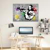 Feeby Banksy Mona Lisa Canvas Wall Art, 60 x 40 cm, Multicolor view 2