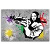 Feeby Banksy Mona Lisa Canvas Wall Art, 60 x 40 cm, Multicolor view 3