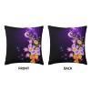 Oudrspo Light Romantic Flowers Decorative Pillow Cover, Square, 45.7 x 45.7 cm, for Sofa, Bedroom, Living Room view 3
