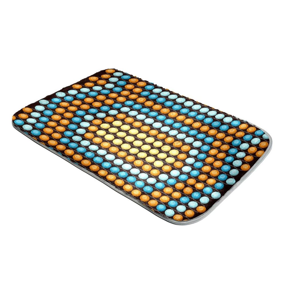 Ultra-Soft Plush Faux Fur Shag Rug, Hoverball Pattern