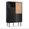 Konsimo Lofty Sideboard with Shelves, Black, 101.5 × 109 × 41 cm, Version 07 view 1