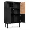 Konsimo Lofty Sideboard with Shelves, Black, 101.5 × 109 × 41 cm, Version 07 view 2