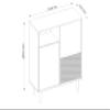 Konsimo Lofty Sideboard with Shelves, Black, 101.5 × 109 × 41 cm, Version 07 view 3