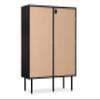 Konsimo Lofty Sideboard with Shelves, Black, 101.5 × 109 × 41 cm, Version 07 view 4