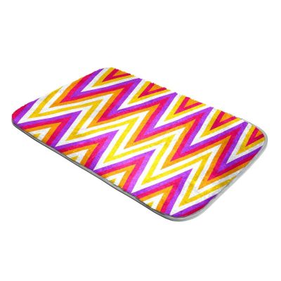 Ultra-Soft Plush Faux Fur Shag Rug, Geometric Chevron Stripes