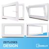 White PVC Basement Window, 100 x 60 cm, Triple-Glazed, Tilt-and-Turn, DIN Left view 2