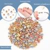 BENECREAT 192-Piece 18K Gold-Plated Spacer Bead Set, 4 Sizes, Gold/Rose Gold/Silver view 4