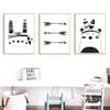 Black and White Bear Rabbit with Stars and Arrow Canvas Wall Art, Nordic Poster, Color 7, 50 x 70 cm, Unframed view 3