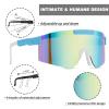 Ruikdly Sport Sunglasses, Cycling Glasses with Adjustable Temples, UV400 Polarized Sunglasses for Men and Women for Riding, Skiing, Fishing, and Skydiving view 3