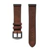 YOOSIDE Genuine Leather and Silicone-Lined Band for Fitbit Versa 3/4 and Sense/Sense 2, Brown view 2
