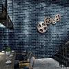 SAIMEYI Retro and Nostalgic 3D Wallpaper, Simulated Red Brick Pattern, for Cafés, Bars, and Restaurants (Turquoise-C-306) view 1
